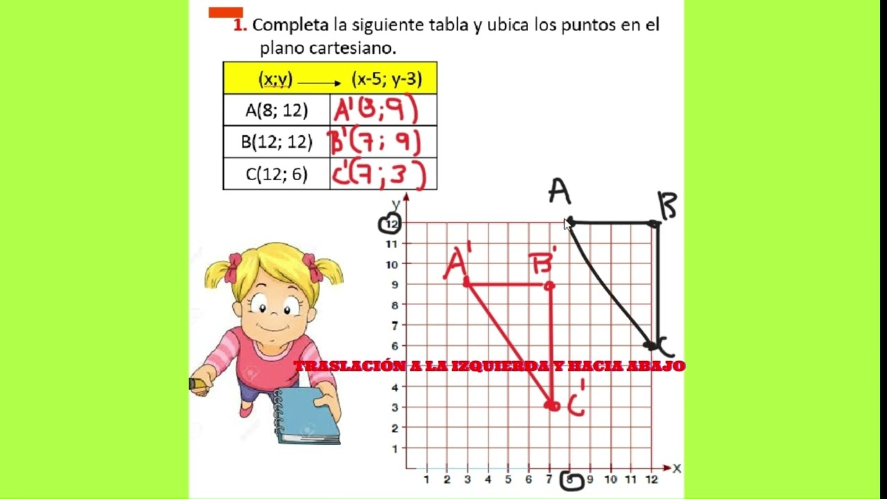 GEOMETRÍA 6° P. - Traslación de Figuras Geométricas: 2 Ejercicios.