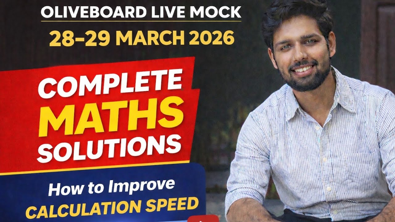OLIVEBOARD Live Mock 28-29March Maths Solutions|Eduquity Pattern|✍️💯#oliveboard#ssc#maths#cgl#ssccgl