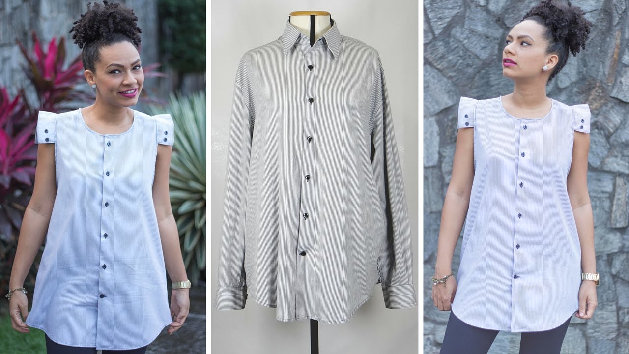 CUSTOMIZAÇÃO DE CAMISA SOCIAL MASCULINA | NEA SANTTANA