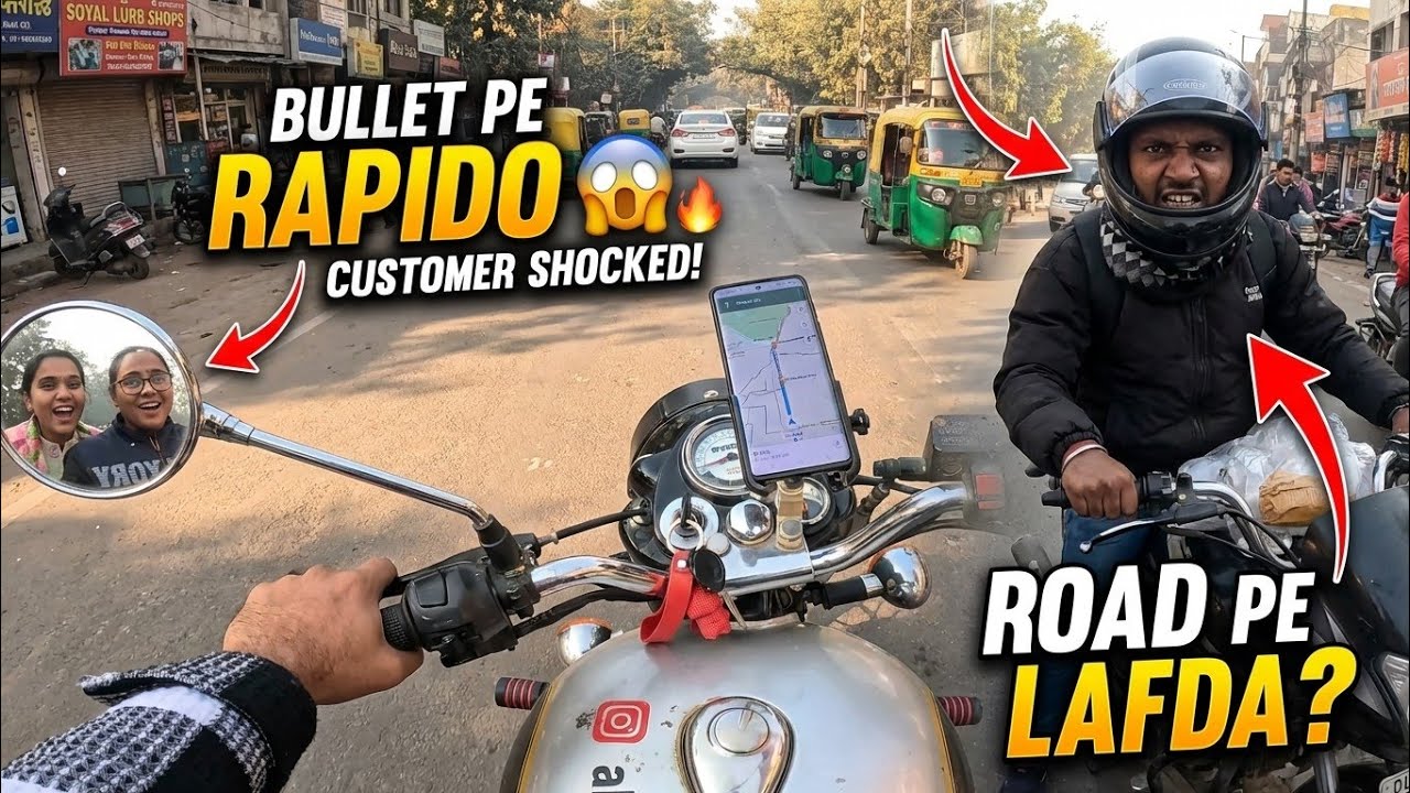 Rapido on Bullet 😱 Girls Reaction 😍! Motovlog #Rapido#RapidoOnBullet 