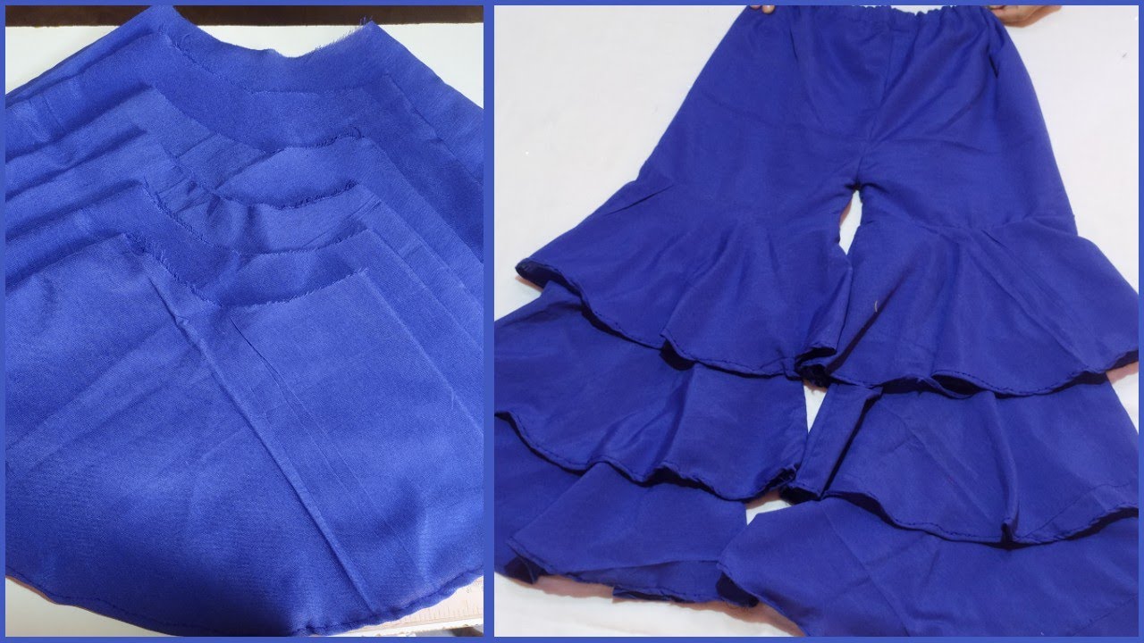 Beautiful umbrella cut sharara design cutting and stitching// Very beautiful sharara