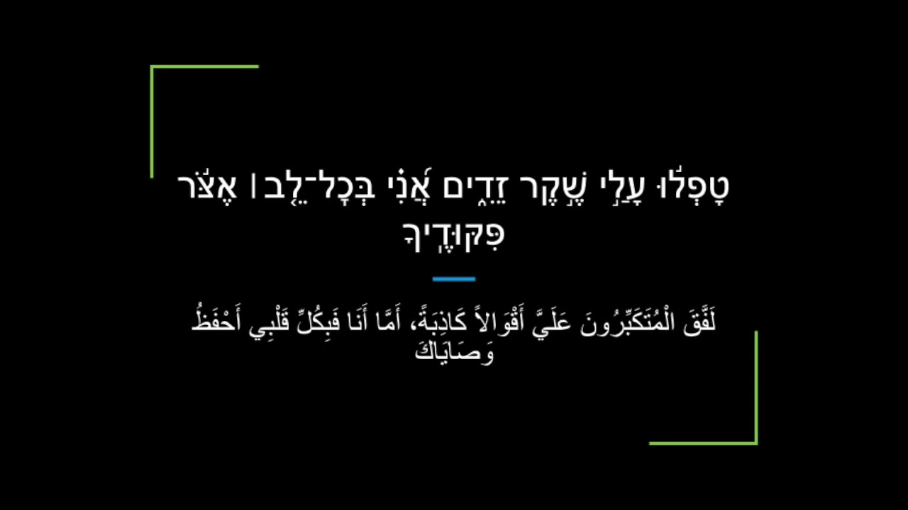 Psalm 119 Zabur/Tehillim Sephardi Hebrew Canting/Recitation with Arabic