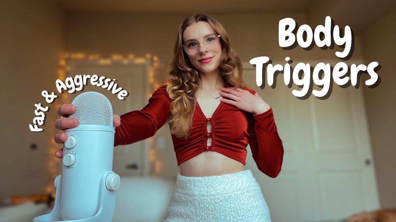 ASMR | INTENSE AND CHAOTIC BODY TRIGGERS (fast & aggressive) fabric & skin scratching, mouth sounds