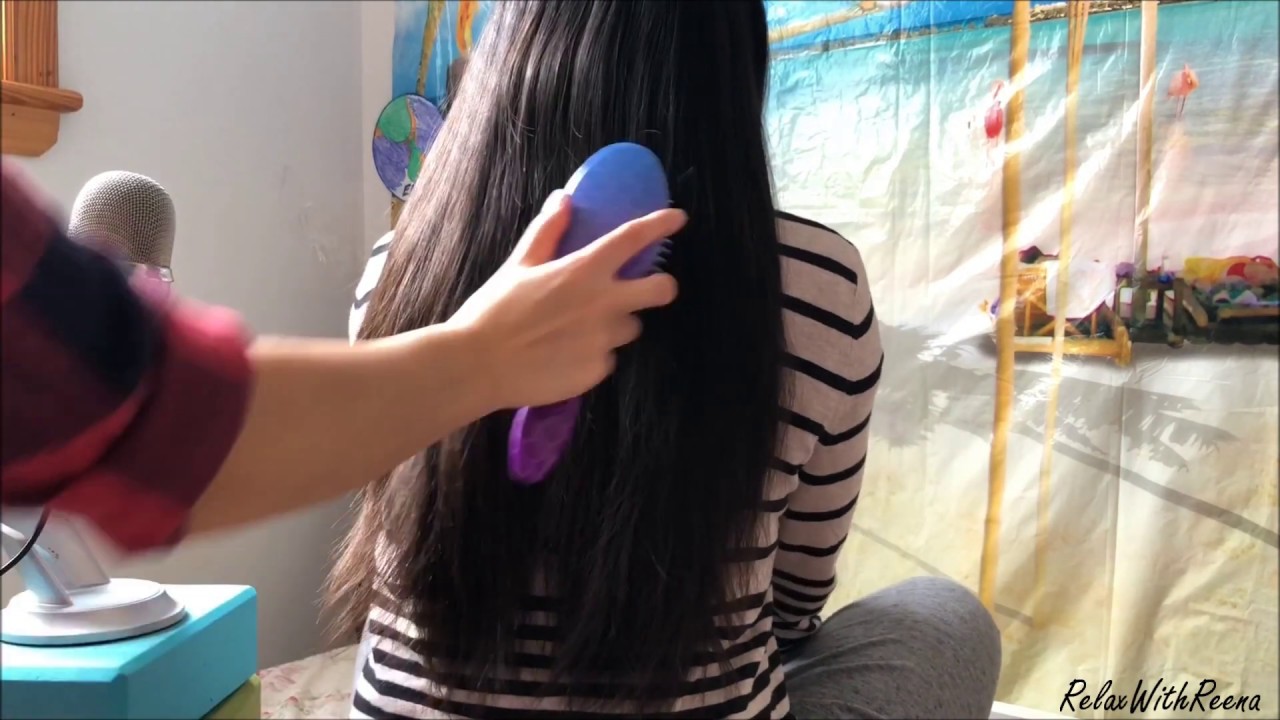 ASMR La-la-la Brushing Long Hair + HairPlay, Braids, Inverted Pony and then I was over it GOODBYE 😂