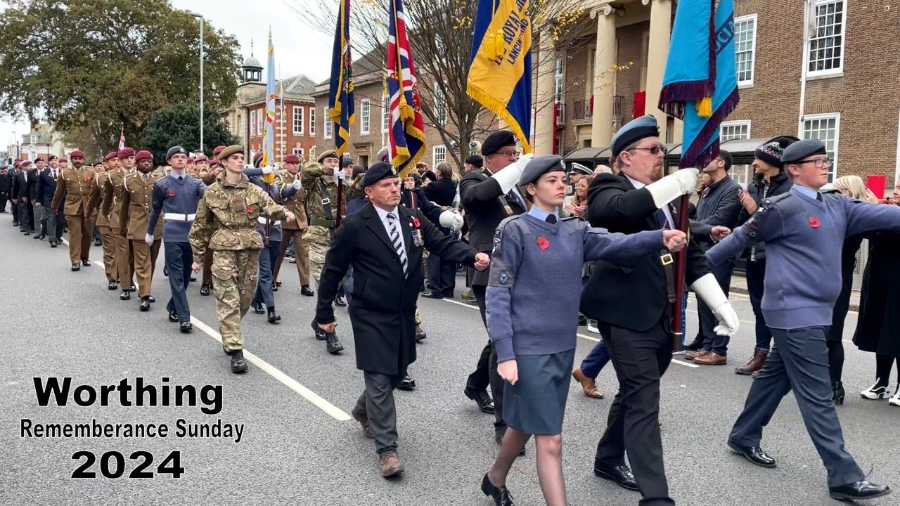 Worthing Remembrance Parade Sunday 10/11/2024