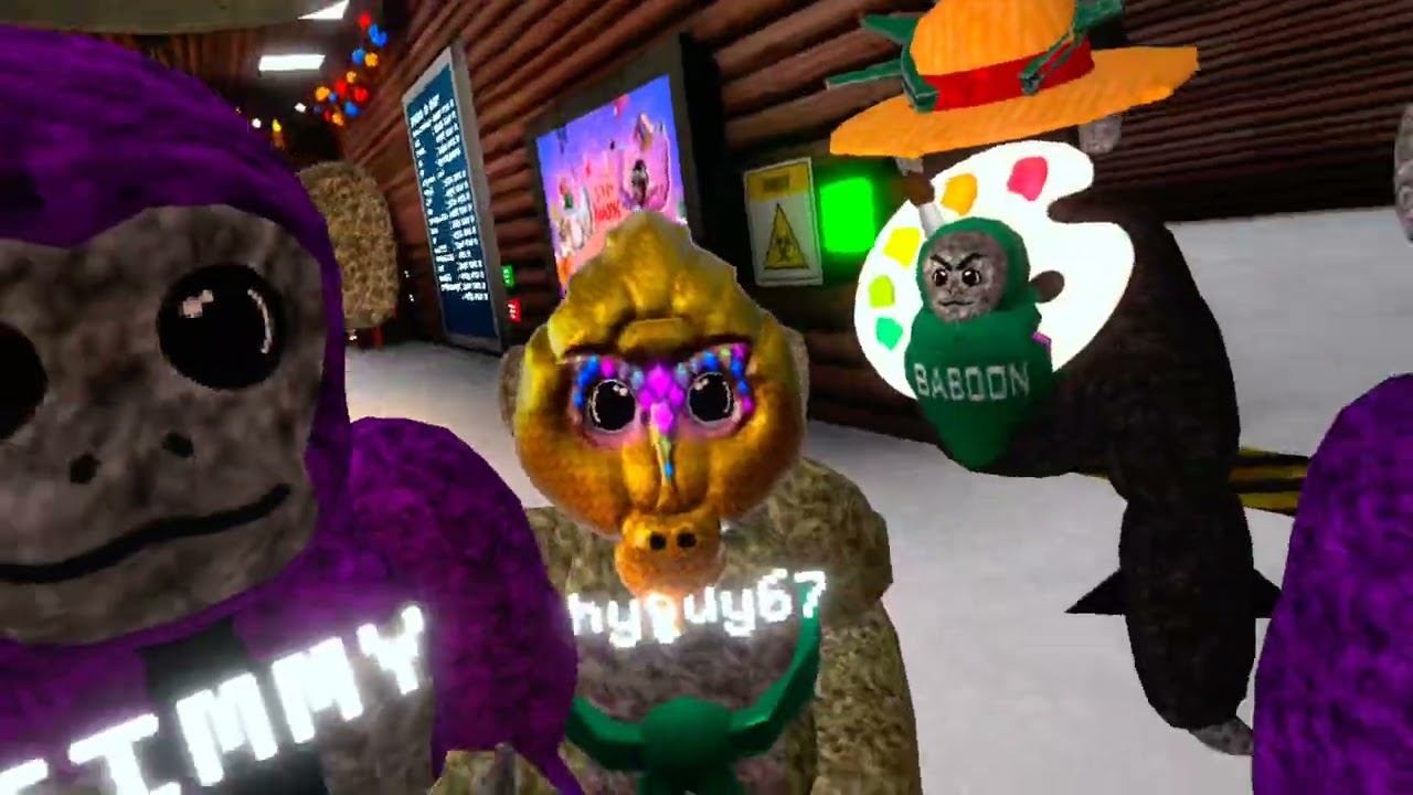 Playing scary baboon!!!