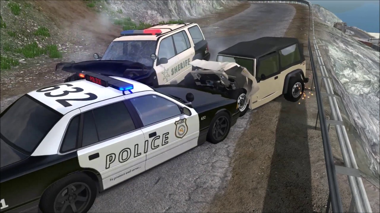 Cliff Roads Police Chases 2 | BeamNG.drive