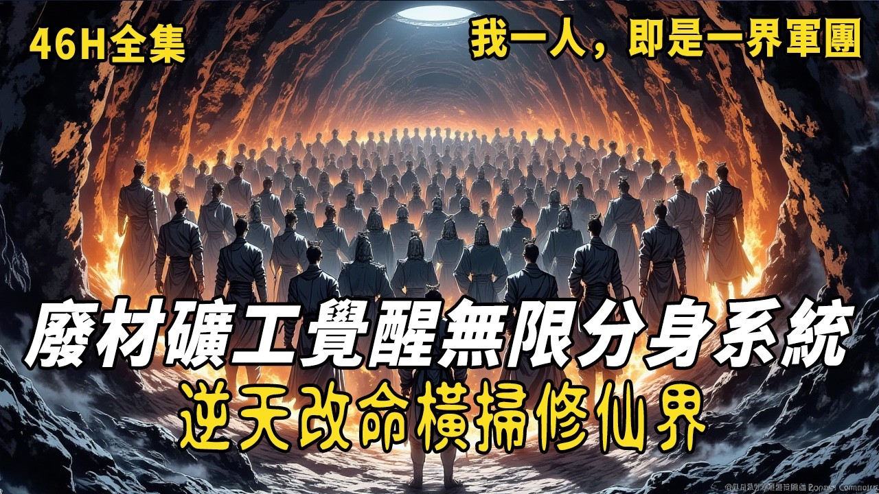 全集！《廢材礦工覺醒無限分身系統，逆天改命橫掃修仙界》林昊穿越成修仙界最底層白靈根礦工，日日被欺壓勒索，絕望之際竟覺醒【無限分身系統】&mdash;&mdash;分身挖礦、加速修煉、法術傳承，只要有靈石就能無限變強！#修仙