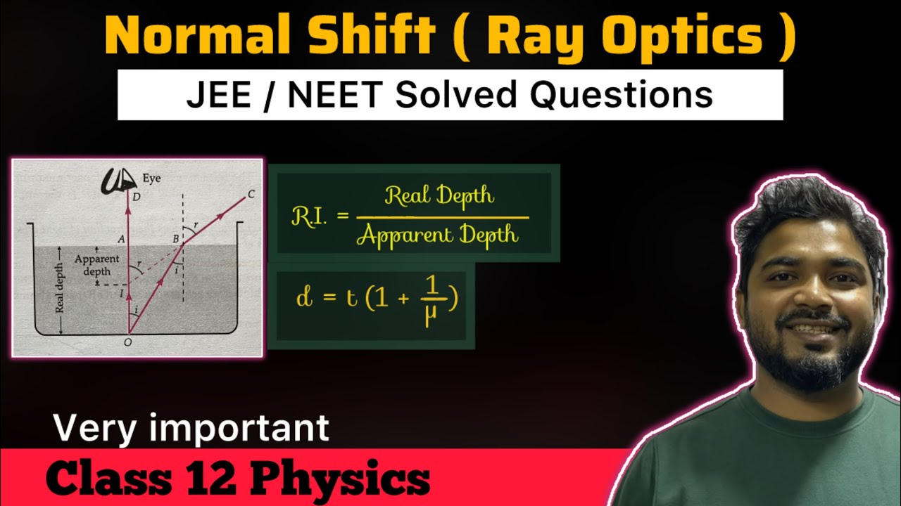 Lec 13 : JEE / NEET Solved Questions || Normal Shift || Ray Optics || Class 12 Physics