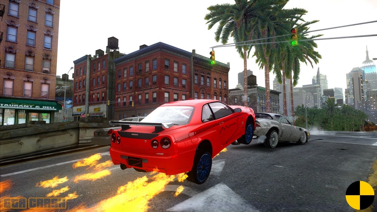 GTA 4 CRASH TESTING REAL CAR 609
