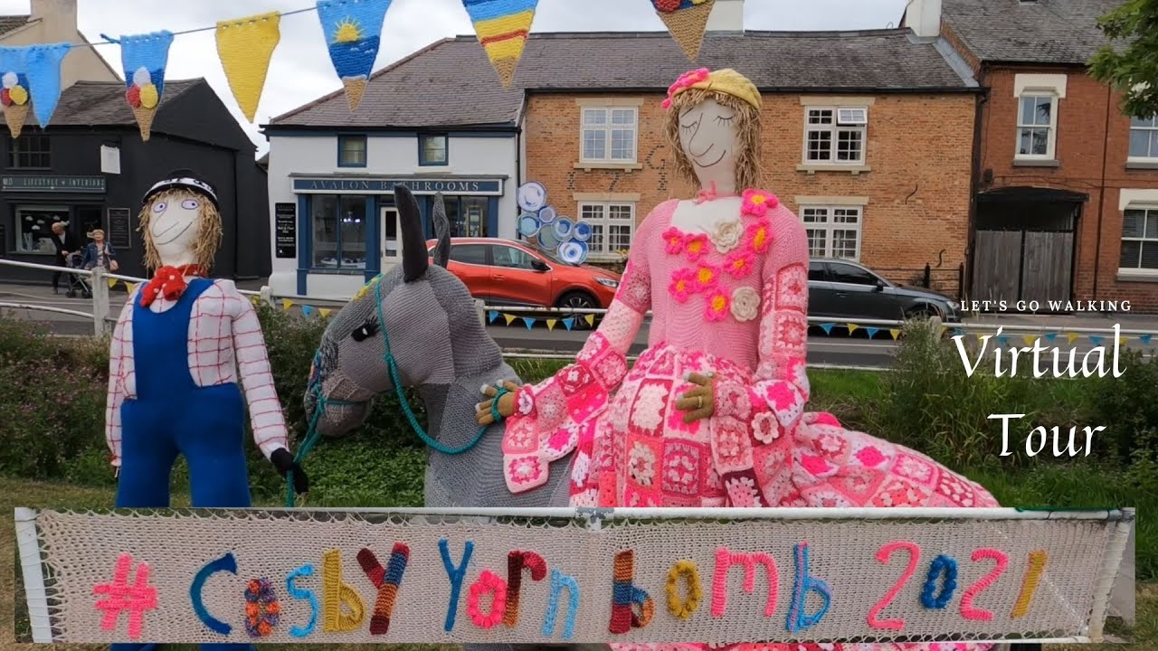 Cosby Village Yarn Bomb Festival 2021 – Up Up & Away Hand Made Fun Displays – Virtual Walking Tour