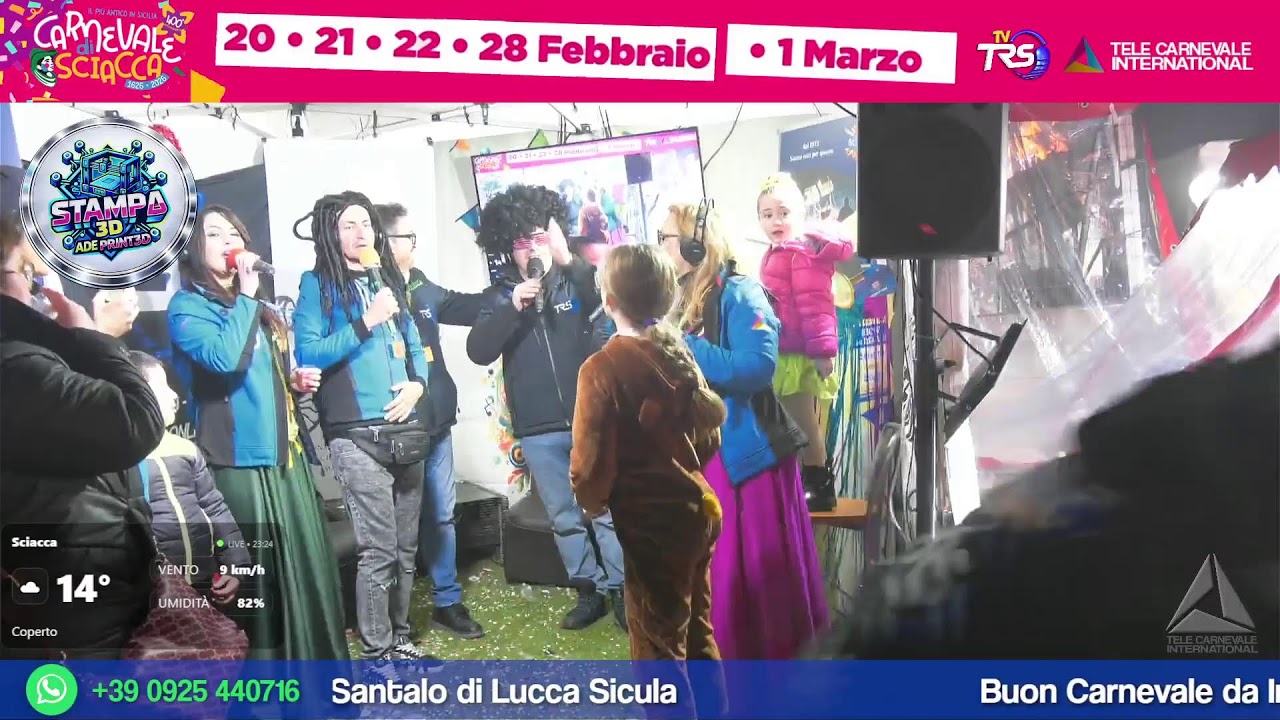 🎥 DIRETTA CARNEVALE DI SCIACCA 2026 🎭 - DOMENICA 1 MARZO 📅 TRS 📺 - PRIMA PARTE -
