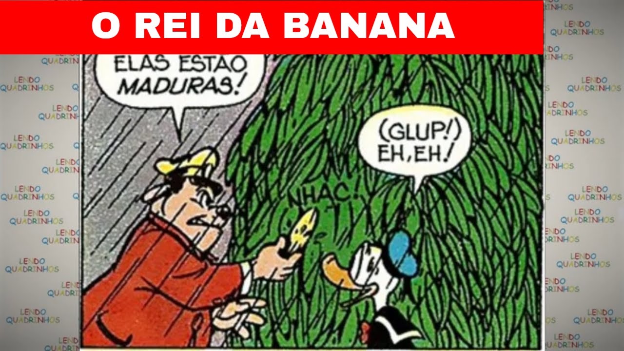 Donald em O Rei da banana | História em quadrinhos narrada