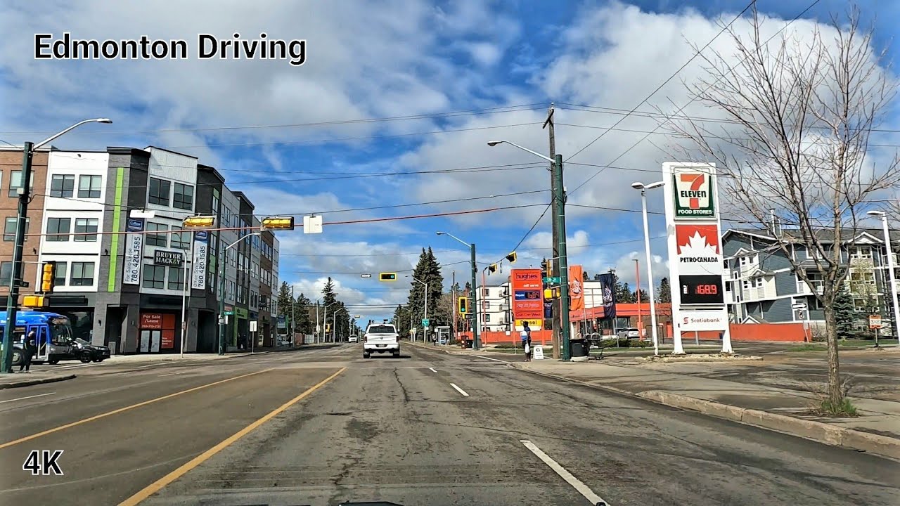Driving - 107 Avenue from Stadium Road, Edmonton, AB, 🇨🇦 - May 14, 2022