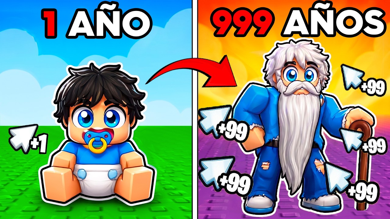 Cada Click +1 A&Ntilde;O de EDAD en Roblox...