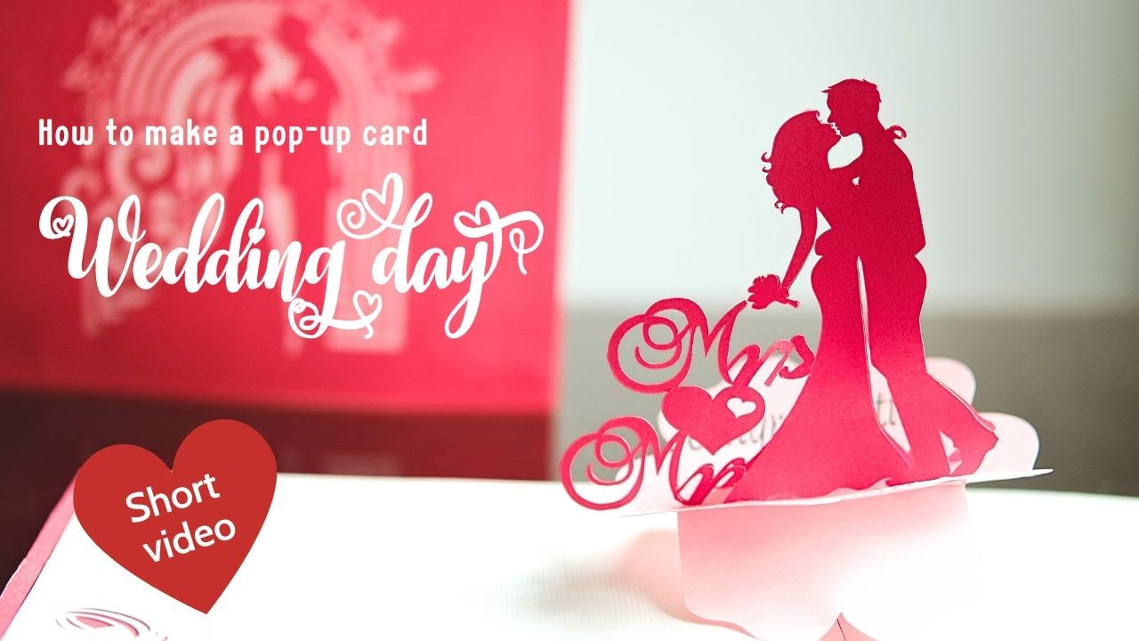 How to make a pop-up card for happy wedding | Paper Soul Craft #popupcardtutorial #papercraftideas