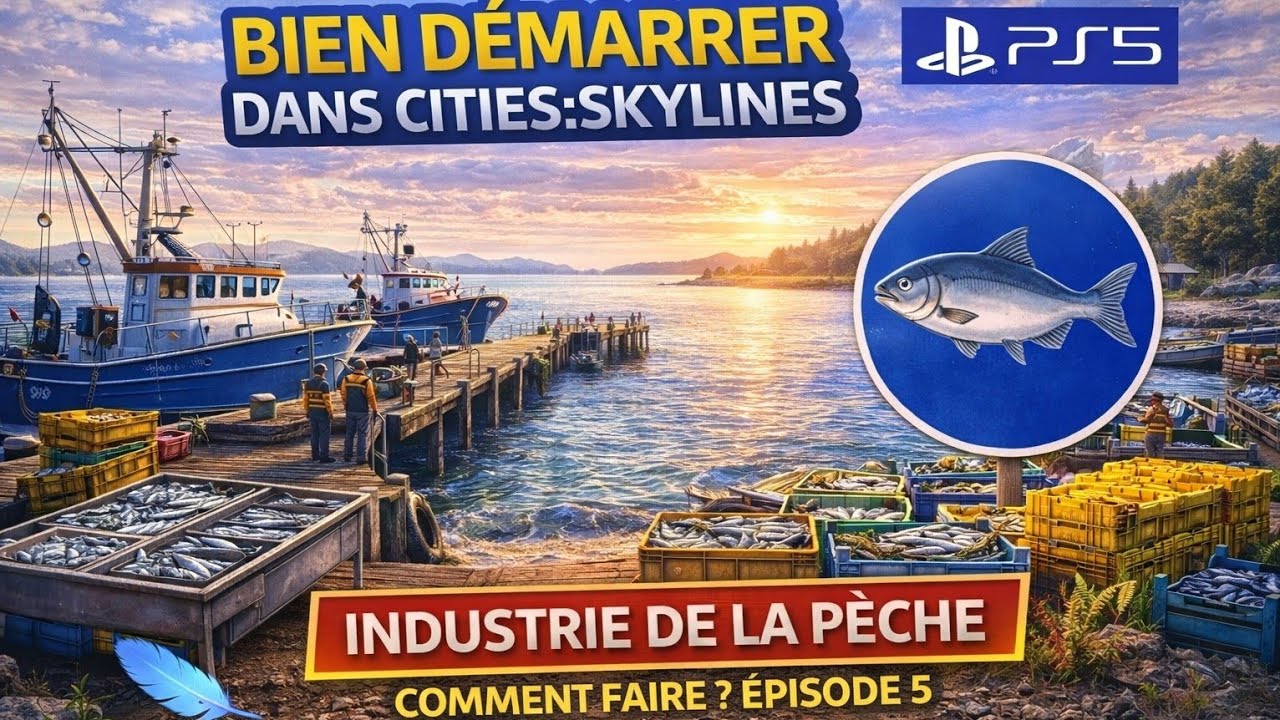 Cities: Skylines – industrie de la pêche (PS4 / PS5) Épisode 5