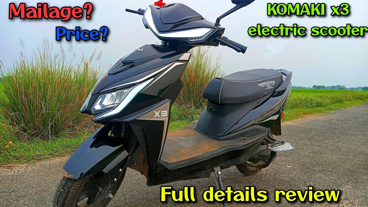 KOMAKI x3 electric scooter full details review video//mailage & price? //Top speed?