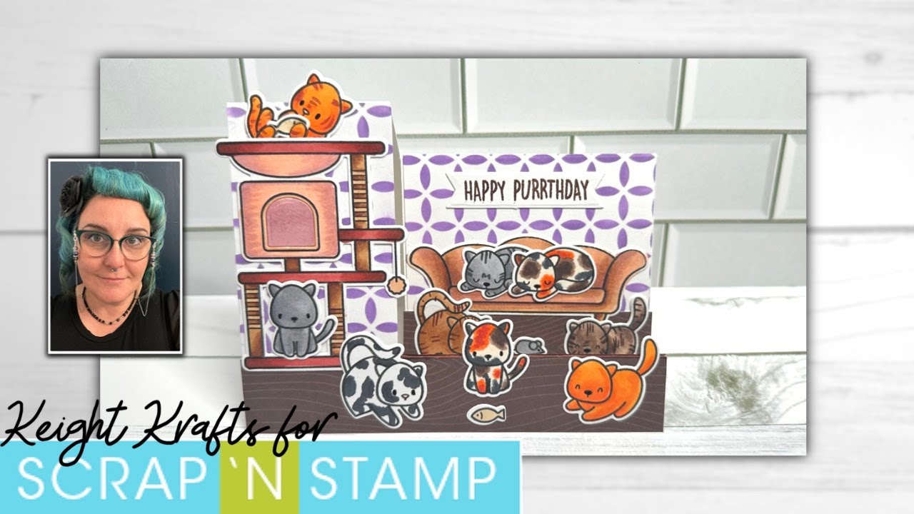 Fun Fold Landscape card 3D Birthday Card Inspiration Hop!