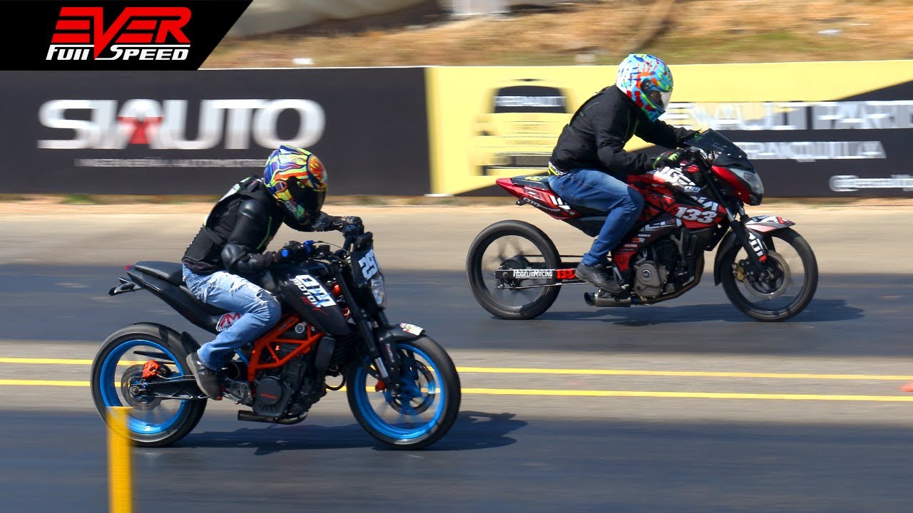 KTM Duke 200 TURBO 🆚 Pulsar NS 200 modified 🔥 DRAG RACING 🔥 Bike Duel