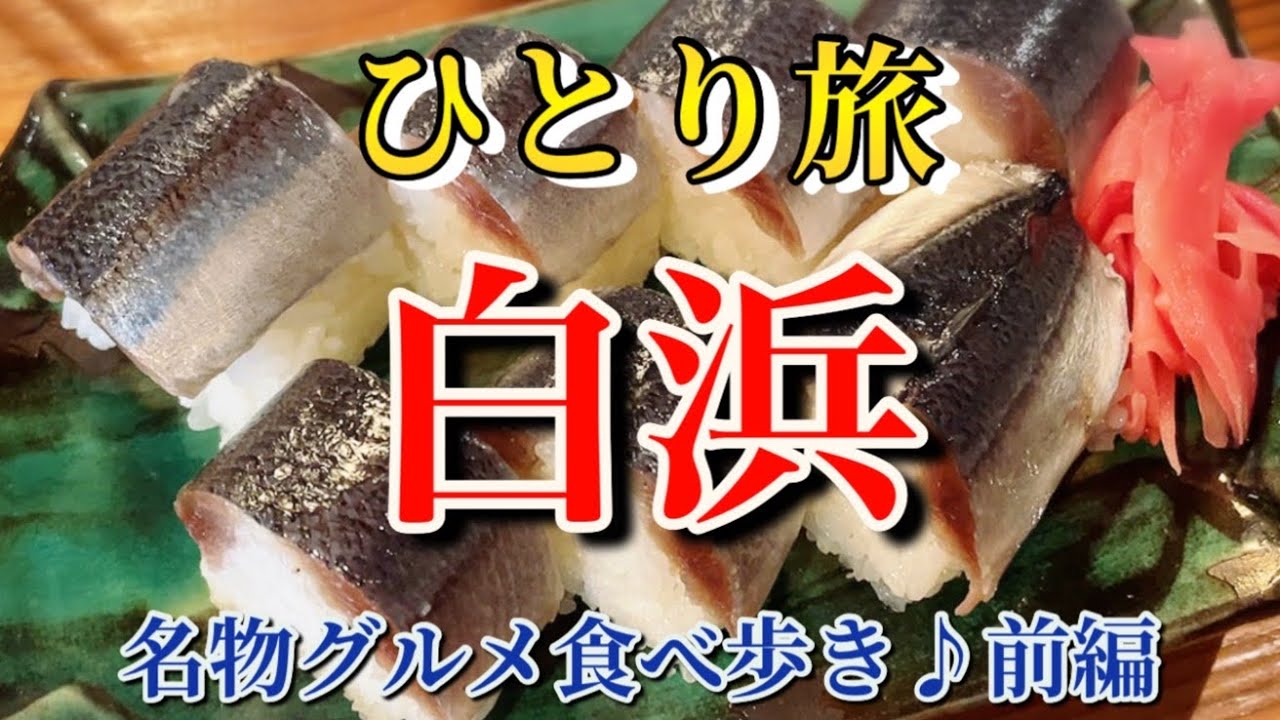 【白浜】【ひとり旅】絶品白浜グルメ食べ歩き♪【和歌山】南紀白浜ひとり旅・前編【カツ丼・サンマ棒寿司・カツオたたき】