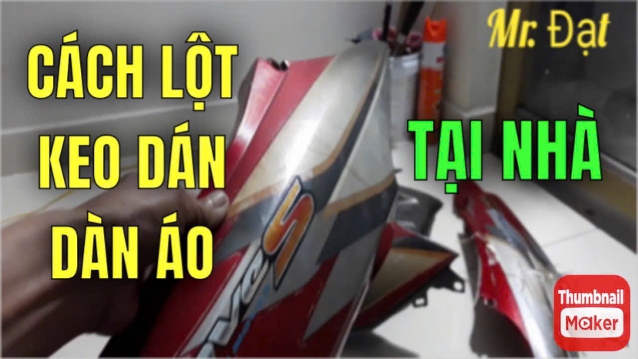 Cách lột keo dán trên áo xe lâu năm bị chai cứng. ​⁠@ĐẠT GIANG CHIA SẺ