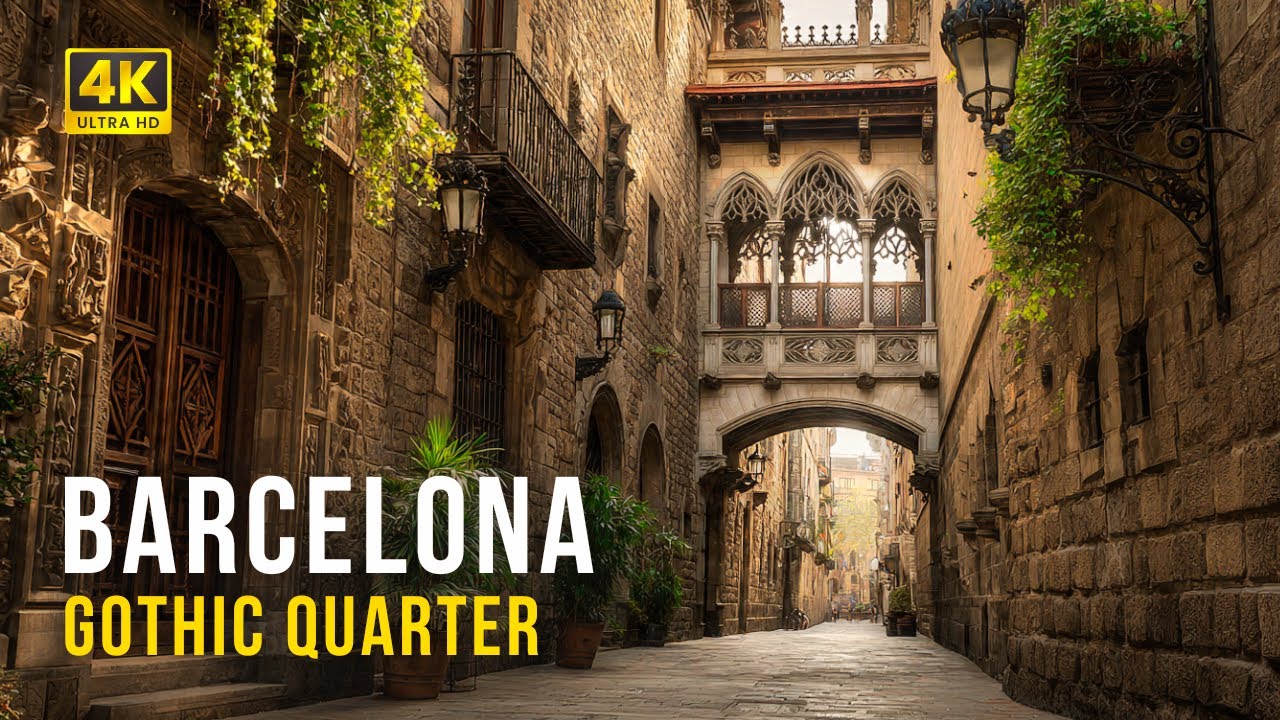 Barcelona, Spain ☀️ Gothic Quarter Summer City Walk | 4K Walking Tour