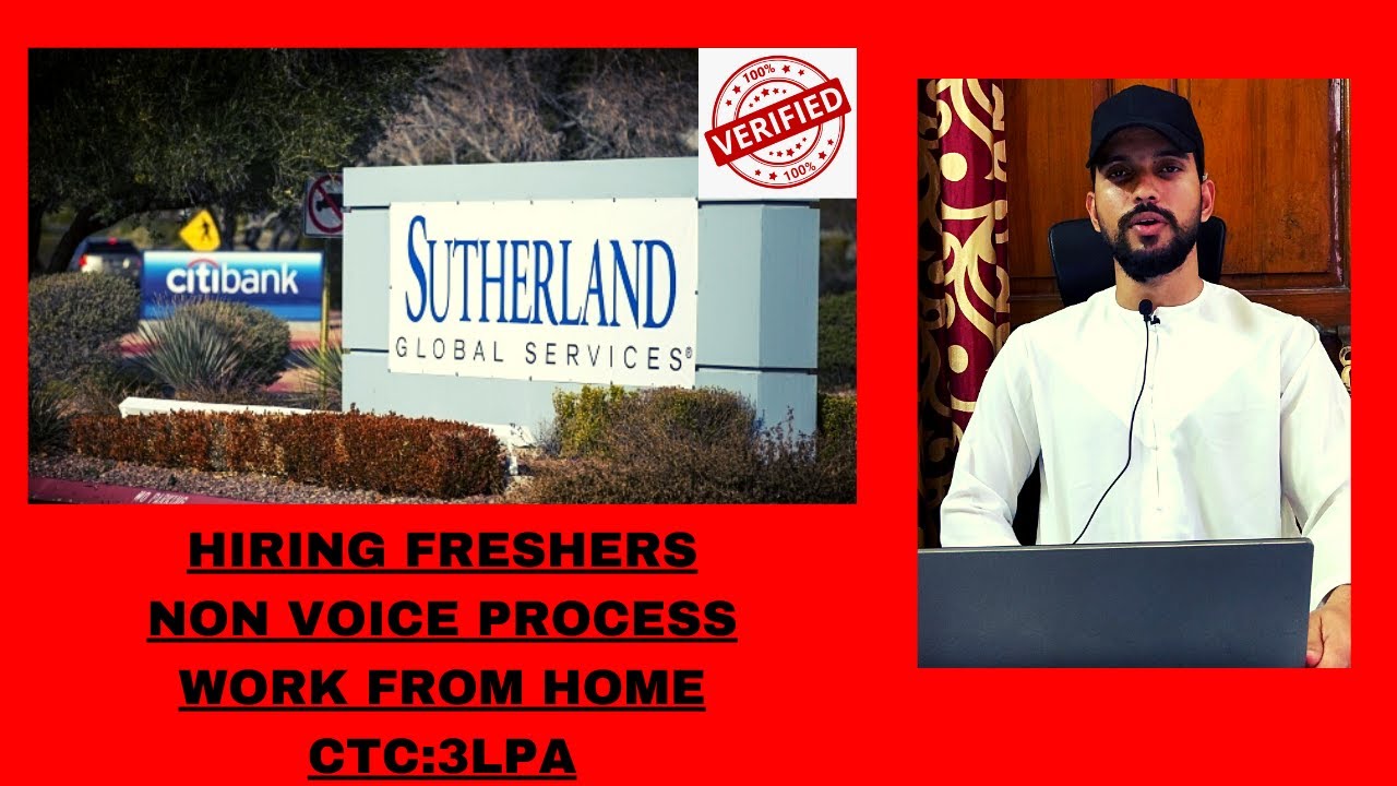 Sutherland Non Voice Process Work From Home | Private Company Jobs | No Fees | No Exam | Latest Jobs