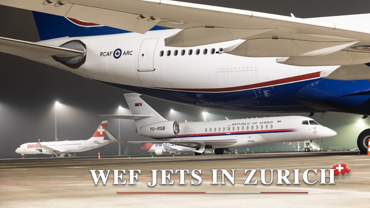 WEF 2026 Zurich Arrivals | World Leaders, VIP & Government Aircraft