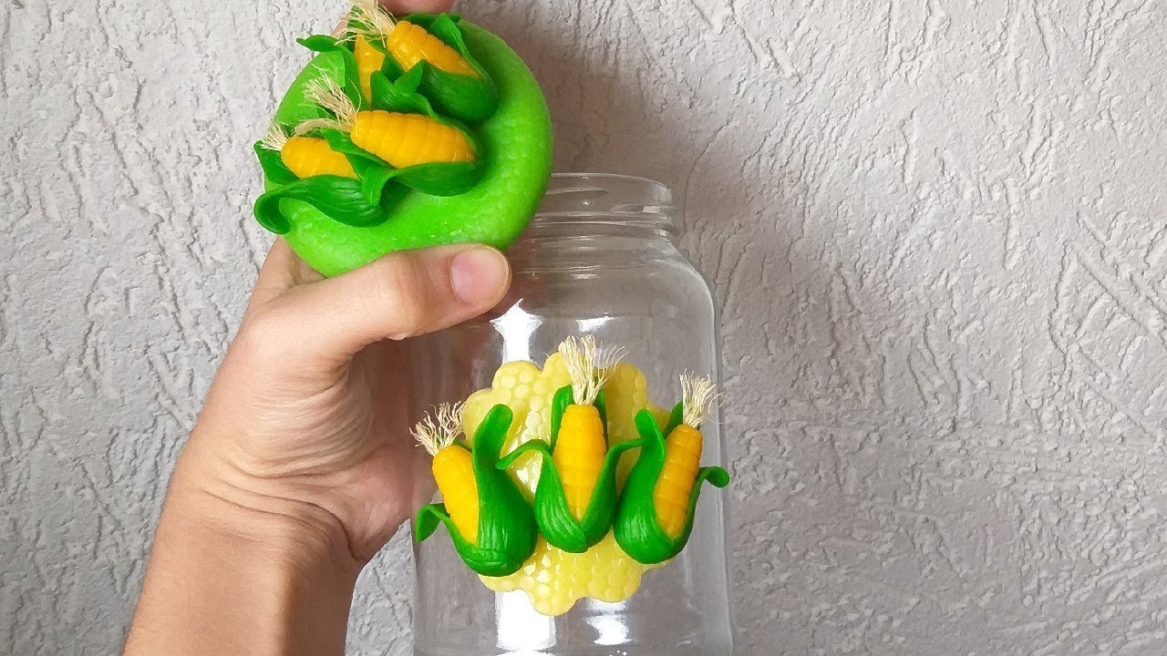 Pote  para minho de pipoca em biscuit