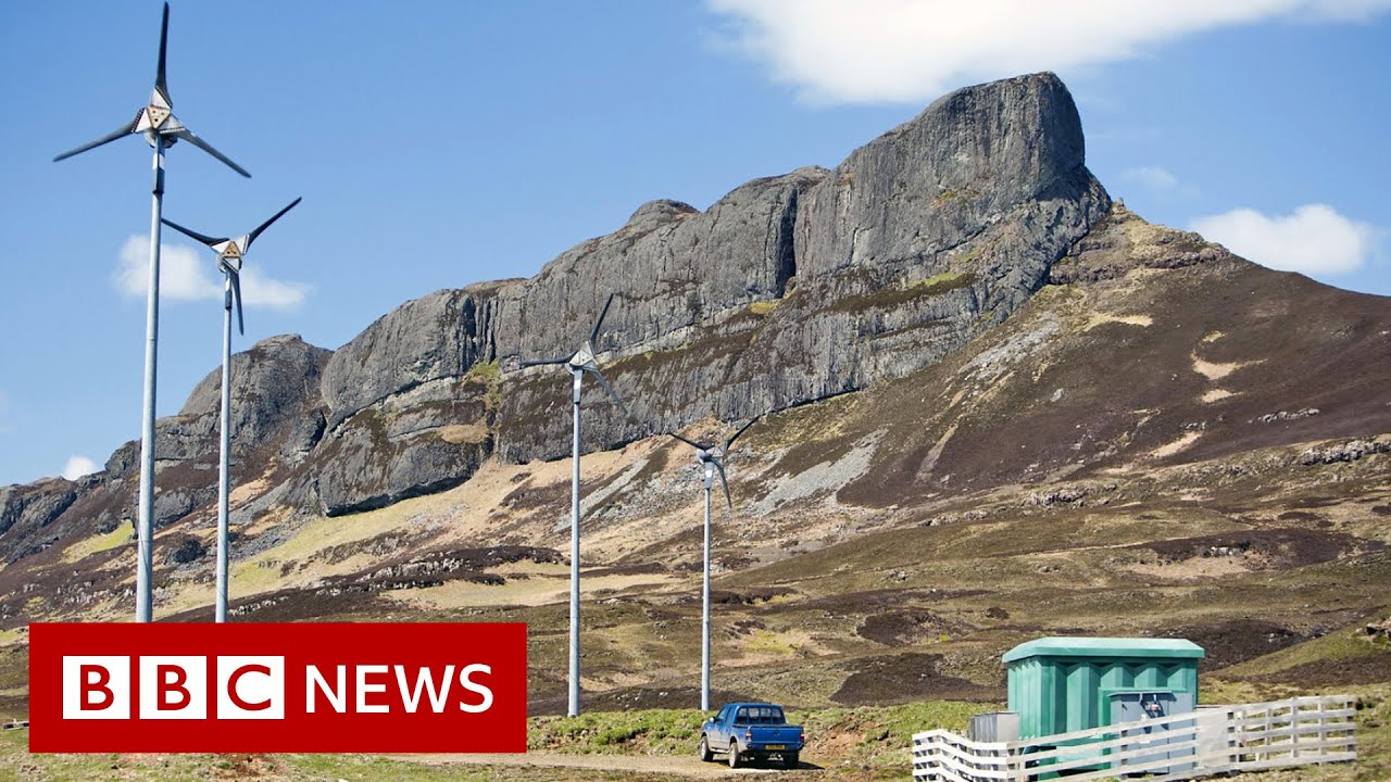 How a tiny Scottish island relies on wind, water, and solar energy - BBC News