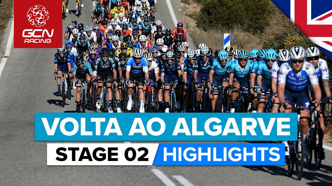 Summit Finish Ends In Chaos | Volta Ao Algarve 2022 Stage 2 Highlights