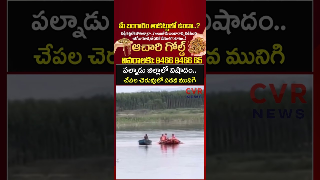 పల్నాడు జిల్లాలో విషాదం.. చేపల చెరువులో పడవ మునిగి | Palnadu District | CVR NEWS