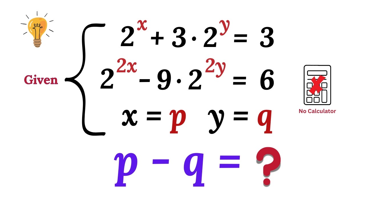 Genius-Level Algebra Challenge | Can You Find p − q?