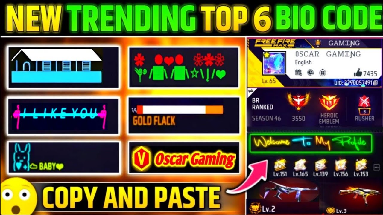 How to add best trending bio code in free fire profile | free fire new bio code | ff bio style 2025