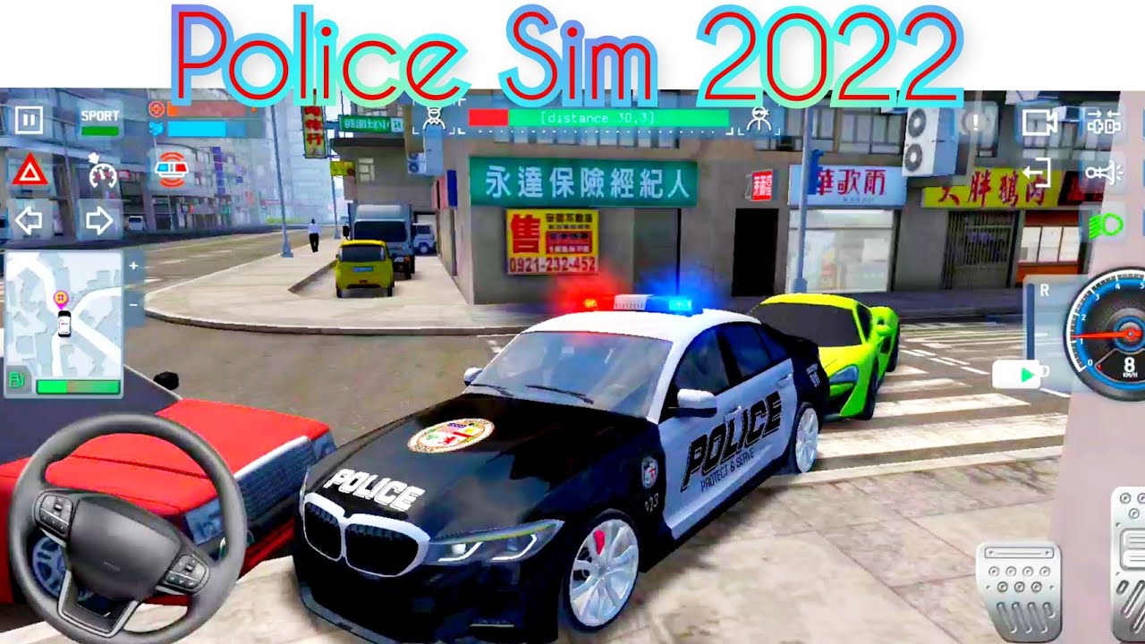 Police Sim 2022 | BMW jeux de voiture de police 2022 | course poursuite en ville jeux Android