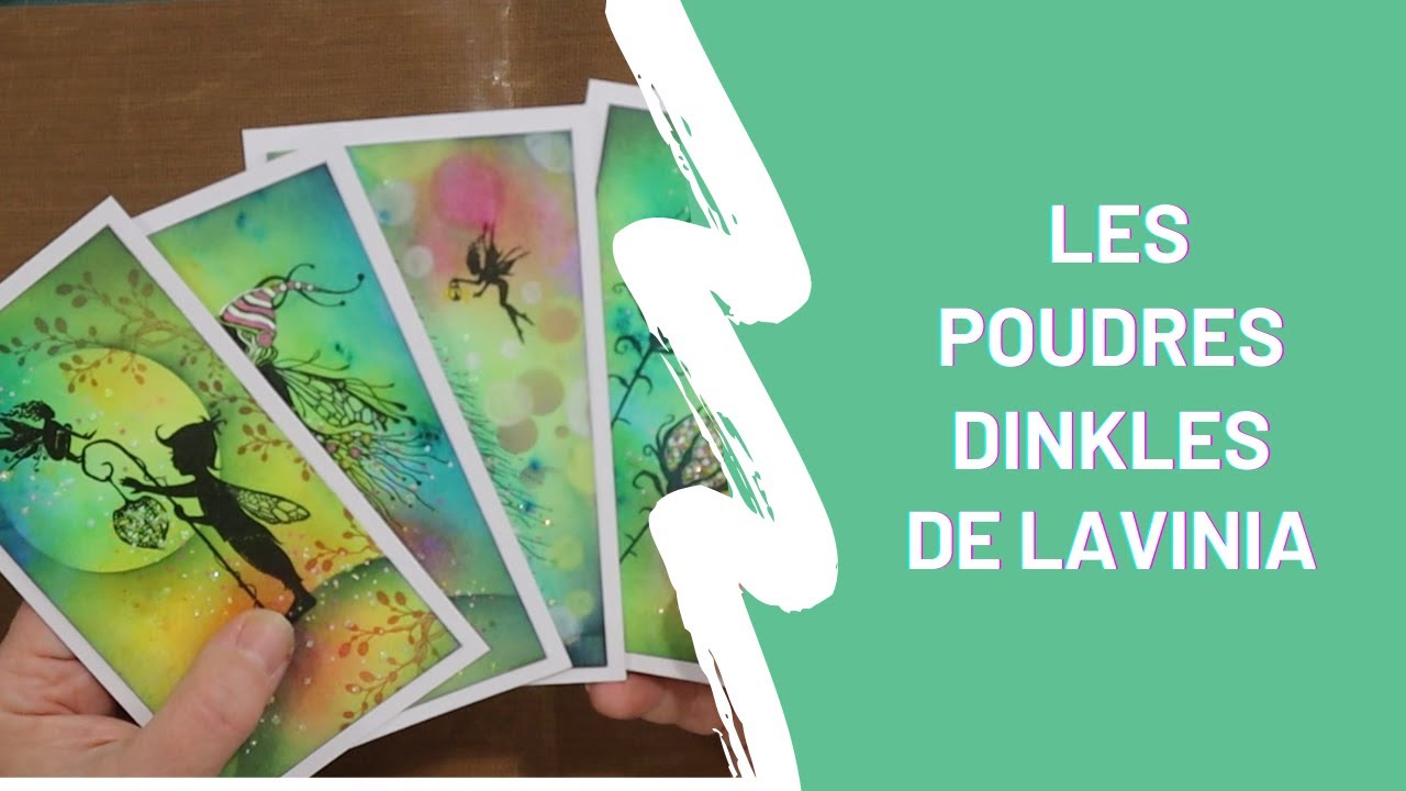 Tutoriel cartes Lavinia avec les poudres Dinkles - Scrapbooking