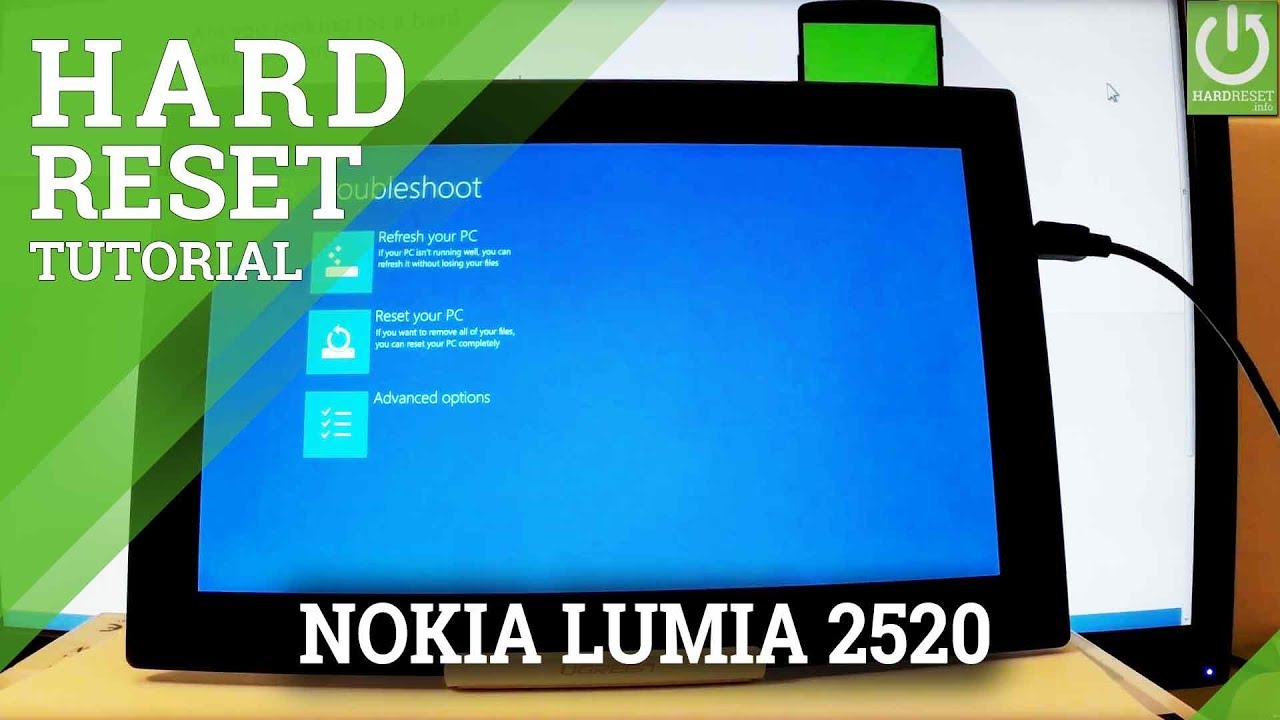 NOKIA Lumia 2520 ХАРД-РЕСЕТ / Обход пароля / Форматирование Windows