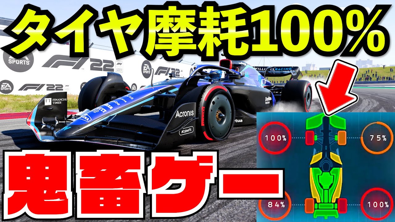 【検証】タイヤ摩耗１００%まで走った結果がヤバすぎた件【F1 22】