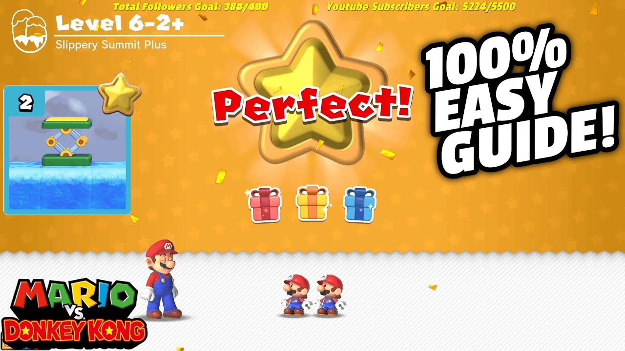 Mario Vs Donkey Kong Switch | Level 6-2+ Slippery Summit Plus Easy Guide