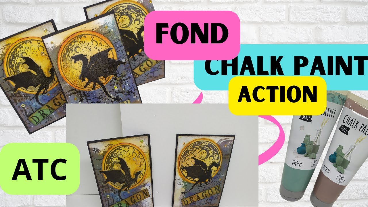 TUTO  fond facile pour réaliser des ATC(artist traiding cards)