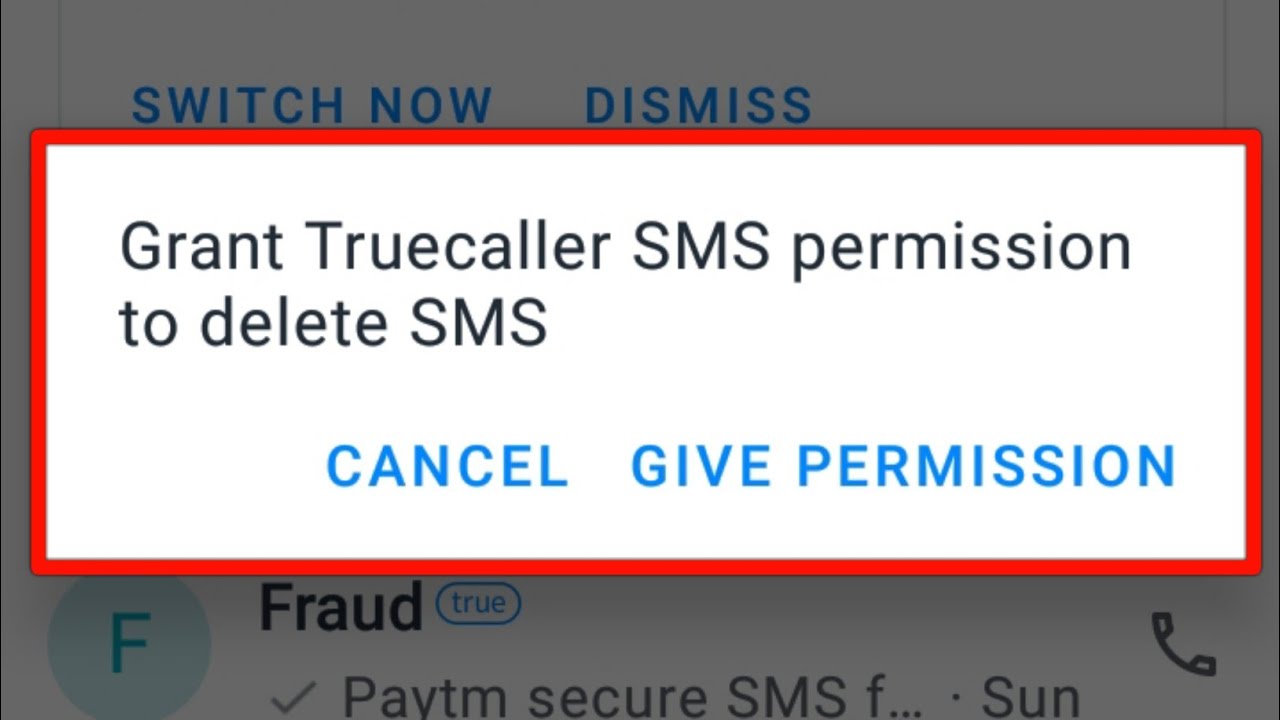 Fix Grant Truecaller Sms Permission To Delete Sms Problem Solve