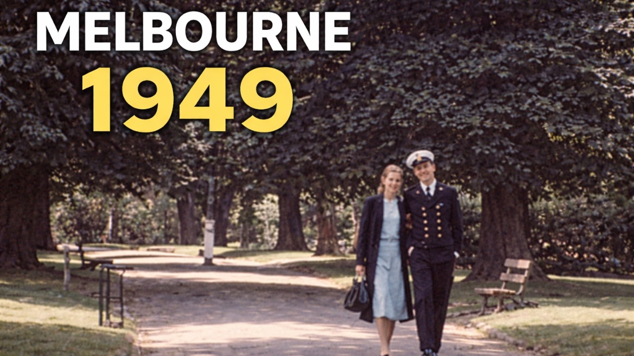 Melbourne 1949 🇦🇺 | Fitzroy Gardens, Cook’s Cottage & City Life After the War