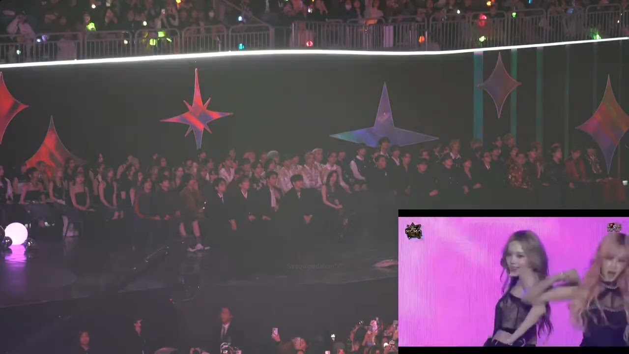 Idols reaction to aespa performance at kgma 2024