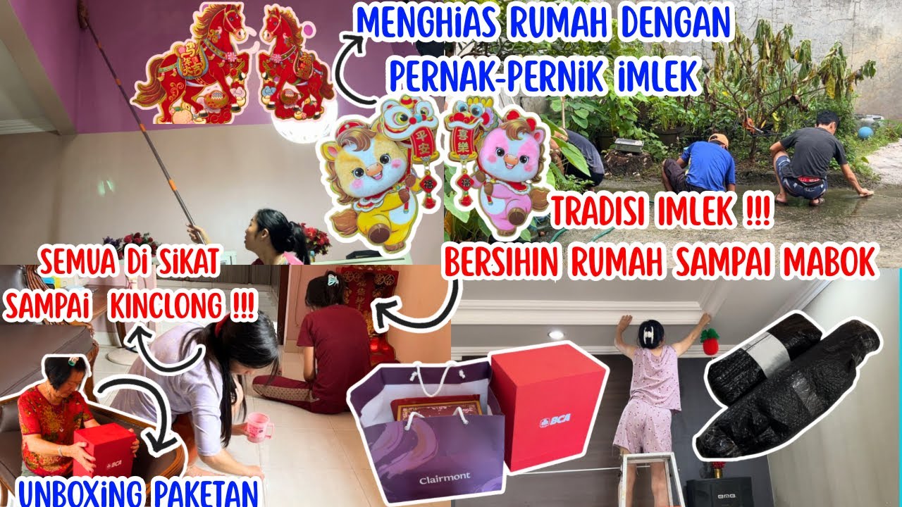 BERSIHIN RUMAH SAMPAI KLENGER PAS IMLEK LANJUT KITA HIASIN RUMAH DENGAN TEMPELAN IMLEK‼️CAPE BANGET