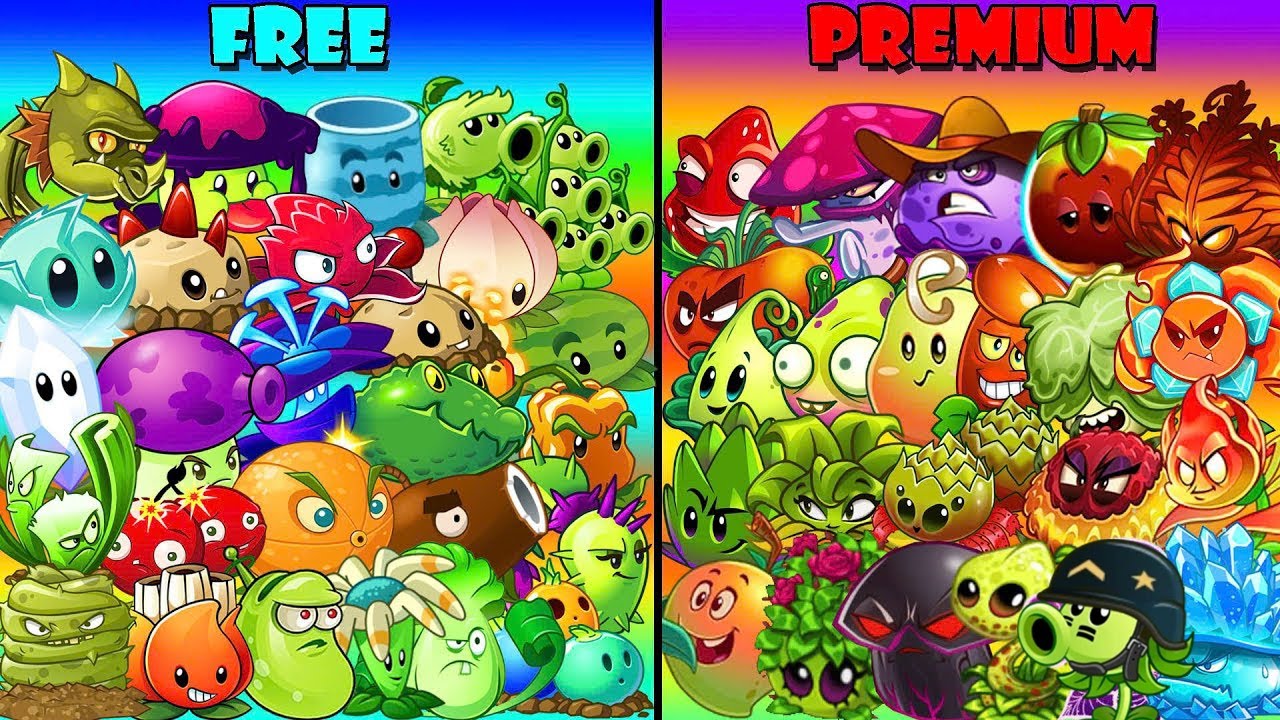 PvZ 2 Team Plants - Random 3 FREE Plants Vs Random 3 PREMIUM Plants Vs Jurassic Gargantuar