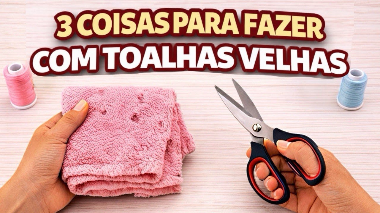 Não jogue fora toalhas velhas 😱 | 3 ideias úteis para usar em casa