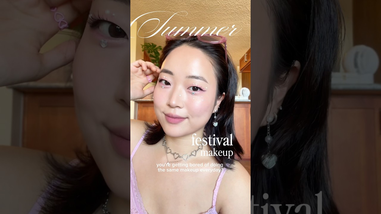 Pink Summer Festival Makeup 🩷☀️