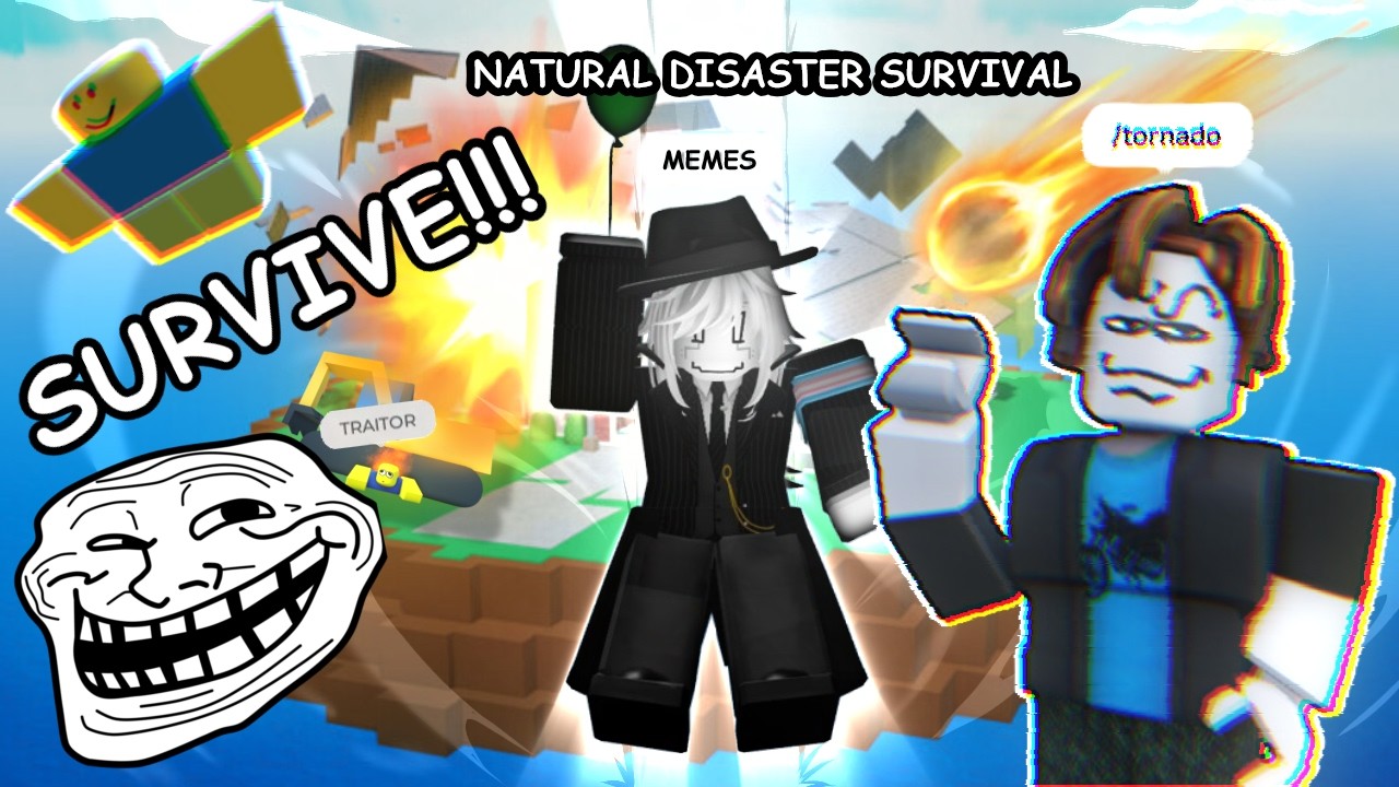 Natural Disaster Survival Funny Moments ROBLOX (MEMES)