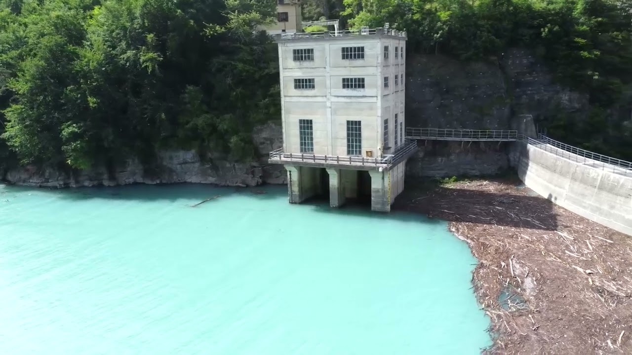 LE SAUTET -  LE  BARRAGE   Lac et Pont du Sautet - Survol #29